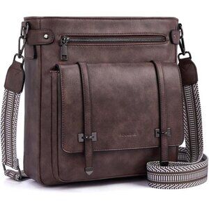 Crossbody Bags for Women,Multi Pocket Crossbody Purses Vegan Leather